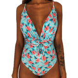 2019 Sexy Floral One Piece Swimsuit Women Plus Size Backless Brazilian Monokini Swimwear Women Trikini Bathing Suit Swimming
