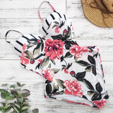2020 Vintage Retro One Piece Swimsuit Women Floral Swimwear Bandage Monokini Bathing Suit BeachWear Female Maillot de bain femme