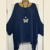 4XL 5XL Plus Size Casual Womens Tops And Blouses Loose O Neck Women Blouses Batwing Long Sleeve Solid Women Tunic Ladies Tops