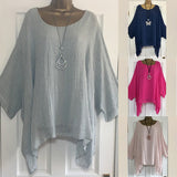 4XL 5XL Plus Size Casual Womens Tops And Blouses Loose O Neck Women Blouses Batwing Long Sleeve Solid Women Tunic Ladies Tops