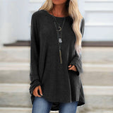 4XL 5XL Women Plus Size Tops 2020 Spring Casual Cotton Cashmere Blouse Shirt Solid O-Neck Long Sleeve Tunic Loose Tee Shirt