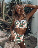 High Waist Bikini Set 2020 Print Swimwear Women Floral Beachwear Two Pieces Swimsuit Push Up Bikinis Female Sexy bikini