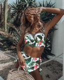 High Waist Bikini Set 2020 Print Swimwear Women Floral Beachwear Two Pieces Swimsuit Push Up Bikinis Female Sexy bikini