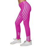 Women Sexy Black Mesh Yoga Pants Gym Striped Printed Leggings Slim Fitness High Waist Leggings Workout 2019