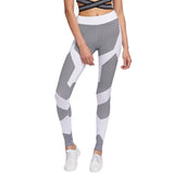 Women Sexy Black Mesh Yoga Pants Gym Striped Printed Leggings Slim Fitness High Waist Leggings Workout 2019