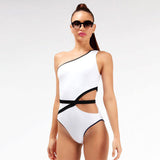 One Shoulder Swimsuit 2019 Bikini Push Up Swimwear Women Sexy One Piece Swimwear Ladies Bathing Suit Trikini Beach Wear Bikinis
