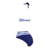 Striped Twist Bikini Push Up Set Plus Size 5XL