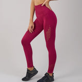 Seamless Shark Yoga Pants Women High Waist Stitching Hollow Sport Pants Female Running Training Fitness Gym Leggings