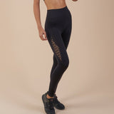 Seamless Shark Yoga Pants Women High Waist Stitching Hollow Sport Pants Female Running Training Fitness Gym Leggings