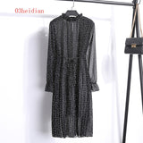 Women Dress Casual Long Sleeve Mid-Calf Party Dress Vintage Cute  And Elegant Clothing
