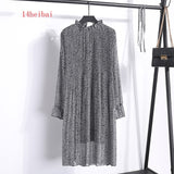 Women Dress Casual Long Sleeve Mid-Calf Party Dress Vintage Cute  And Elegant Clothing