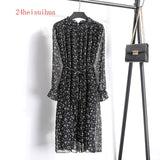 Women Dress Casual Long Sleeve Mid-Calf Party Dress Vintage Cute  And Elegant Clothing