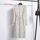 Women Dress Casual Long Sleeve Mid-Calf Party Dress Vintage Cute  And Elegant Clothing