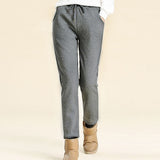 Winter Cashmere Warm Pants Women's Velvet Thick Lambskin