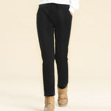 Winter Cashmere Warm Pants Women's Velvet Thick Lambskin