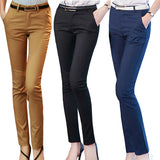 Pencil Pants High Waist Ladies Office Trousers Casual Female Slim Bodycon Pants Elastic