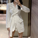Women White Blazer Long Sleeve for Office