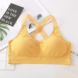 Women Yoga Sport Bra Women Shockproof Sexy Back Sports Bras Breathable Athletic Fitness Running Gym Vest Tops Sportswear Bras