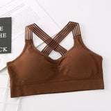 Women Yoga Sport Bra Women Shockproof Sexy Back Sports Bras Breathable Athletic Fitness Running Gym Vest Tops Sportswear Bras