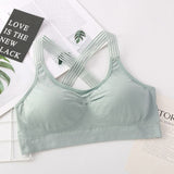 Women Yoga Sport Bra Women Shockproof Sexy Back Sports Bras Breathable Athletic Fitness Running Gym Vest Tops Sportswear Bras