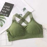 Women Yoga Sport Bra Women Shockproof Sexy Back Sports Bras Breathable Athletic Fitness Running Gym Vest Tops Sportswear Bras